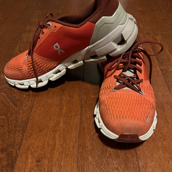 On Running Women’s Red Running Shoes - Picture 3 of 6